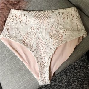 Mara Hoffman High Waisted Lace Bikini Bottoms